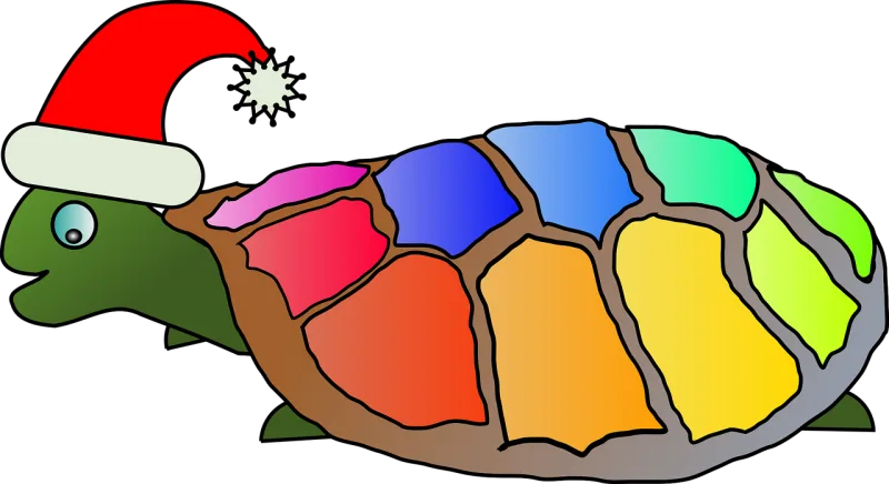 Turtle Christmas Holiday Stickdatei – Tiere