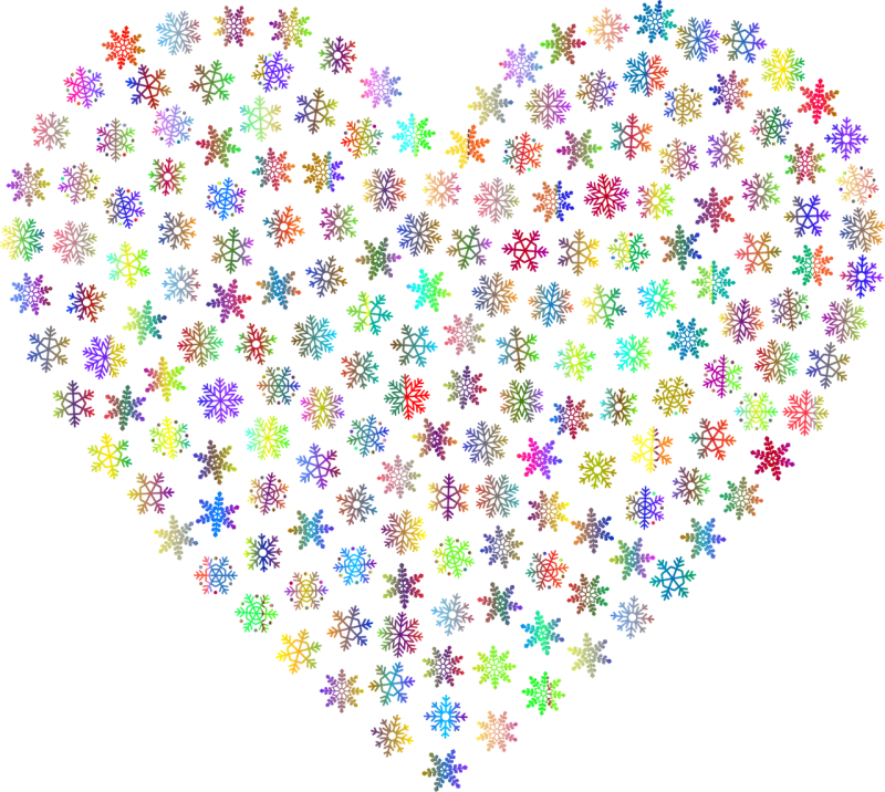 Snowflake Heart Love Stickdatei – Weihnachten