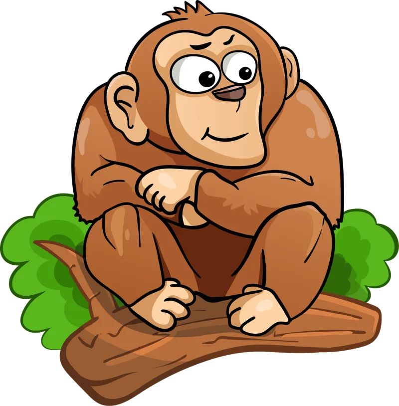 Chimpanzee On the tree Monkey Stickdatei – Natur