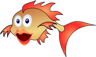 Goldfish Fins Tropical Stickdatei