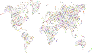 Snowflake World Map Stickdatei