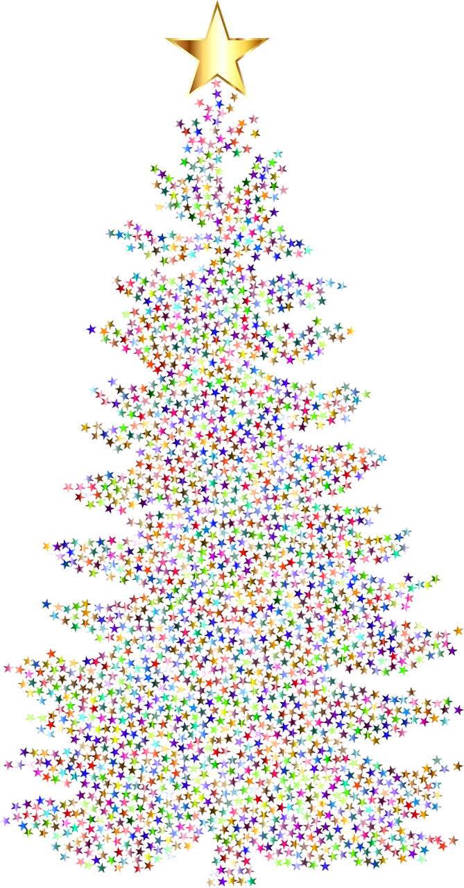 Christmas tree Tree Stars Stickdatei – Natur