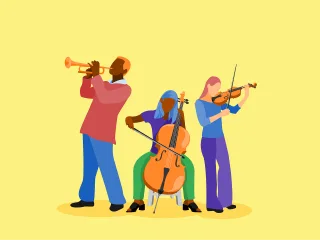 Musicians Jazz Music Stickdatei