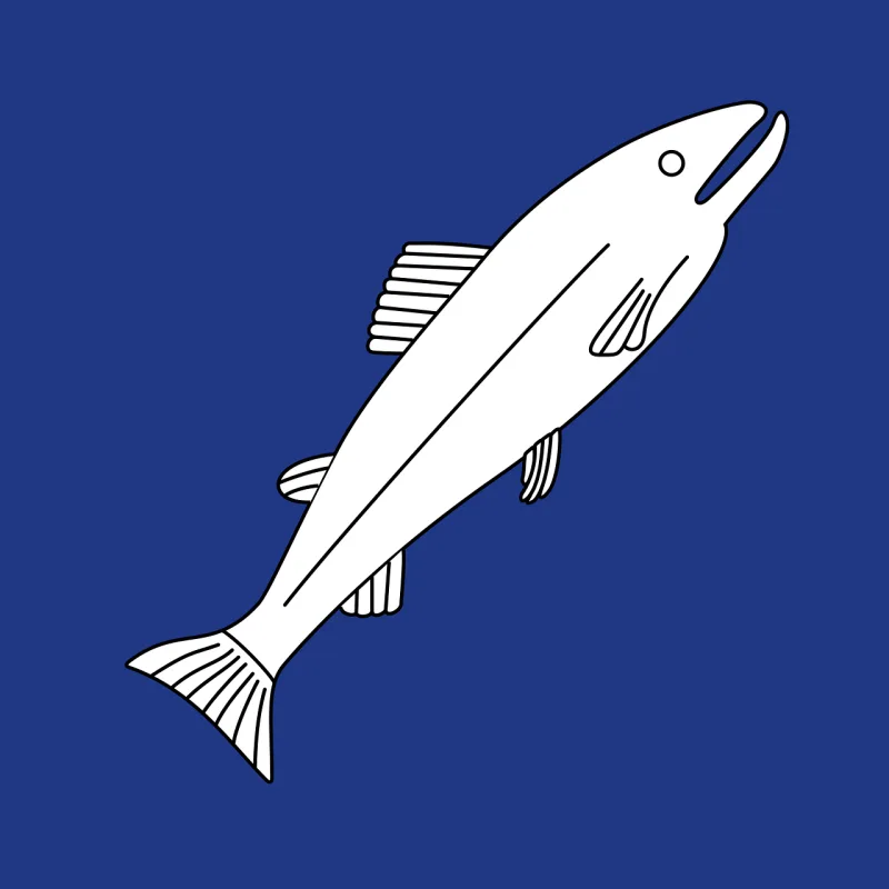 Fish Diagonal Design Stickdatei – Natur