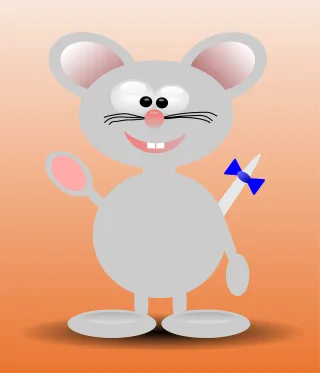 Mouse Waving Wave Stickdatei