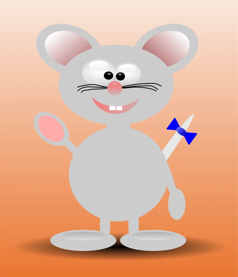 Mouse Waving Wave Stickdatei – Natur