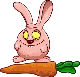Rabbit Carrot Pink Stickdatei – Tiere