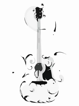 Guitar Instrument Musical Stickdatei