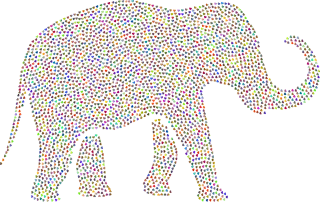 Elephant Hearts Animal Stickdatei