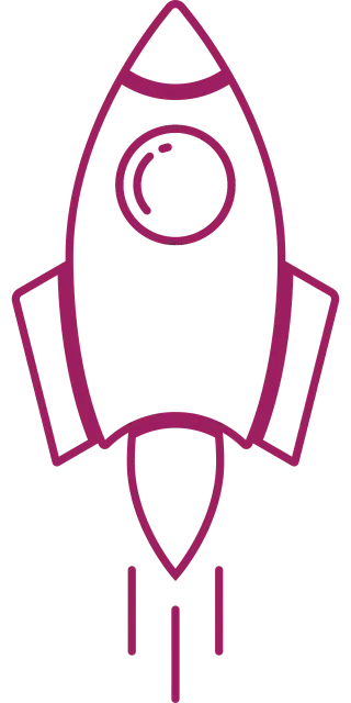Rocket Outline Icon Stickdatei
