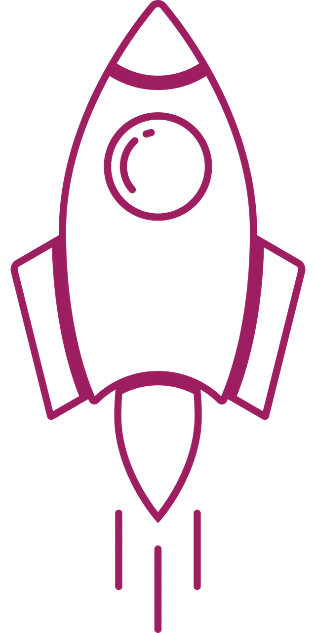 Rocket Outline Icon Stickdatei – Kinder