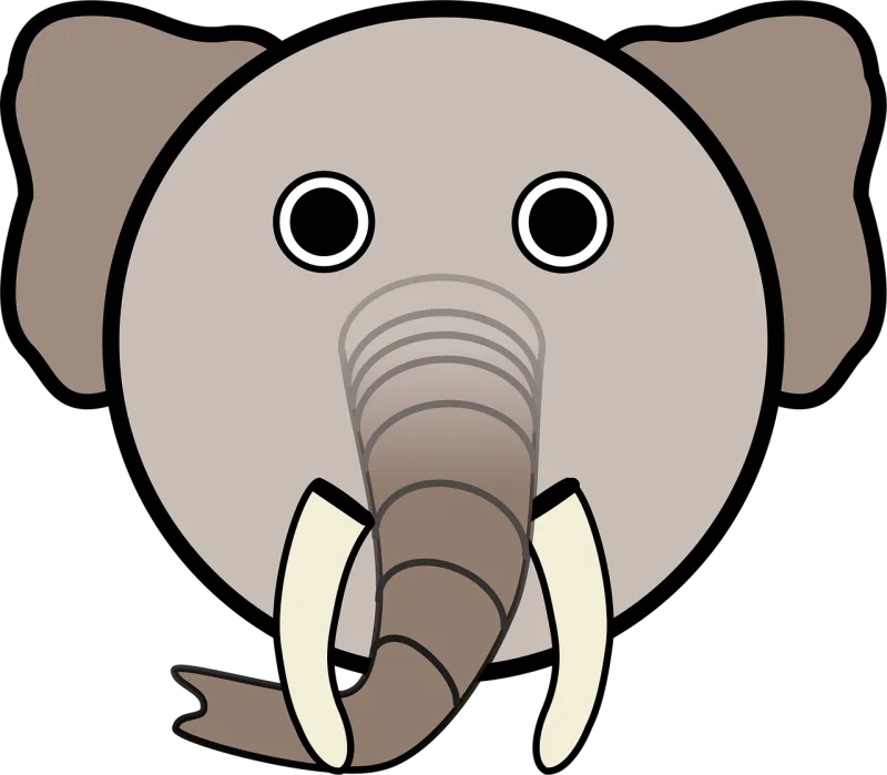 Elephant Animal Head Stickdatei – Tiere