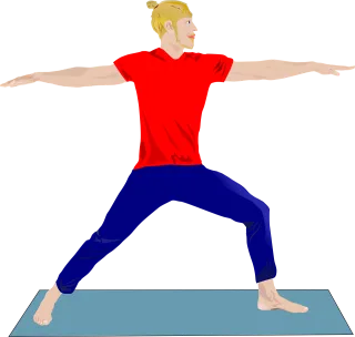 Yoga Warrior Pose Stickdatei