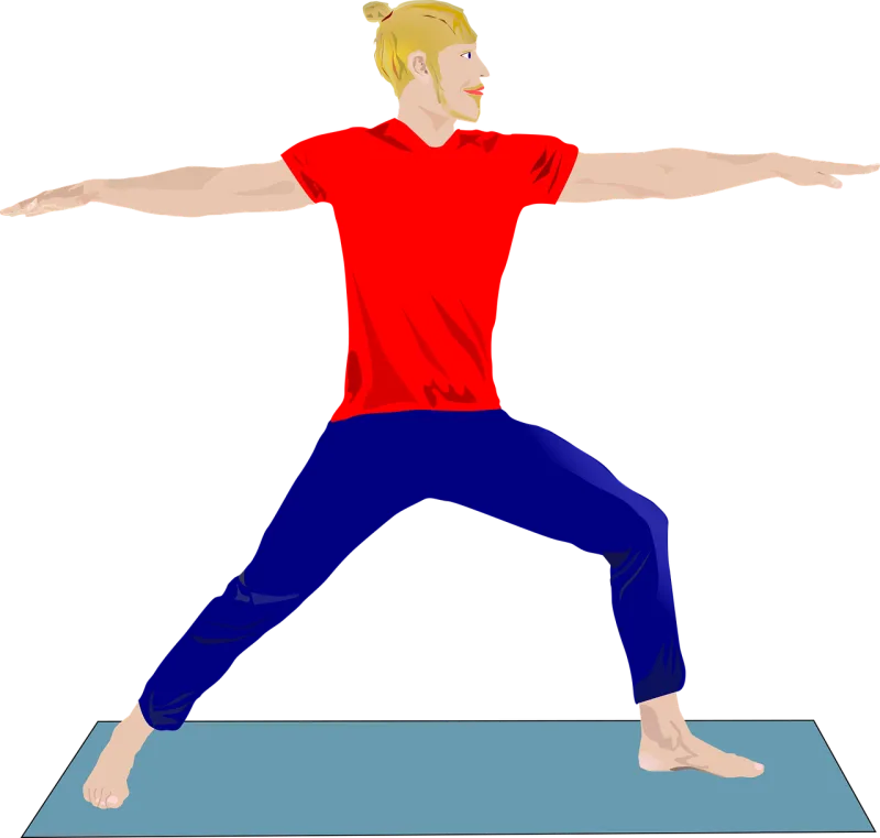 Yoga Warrior Pose Stickdatei – Sport