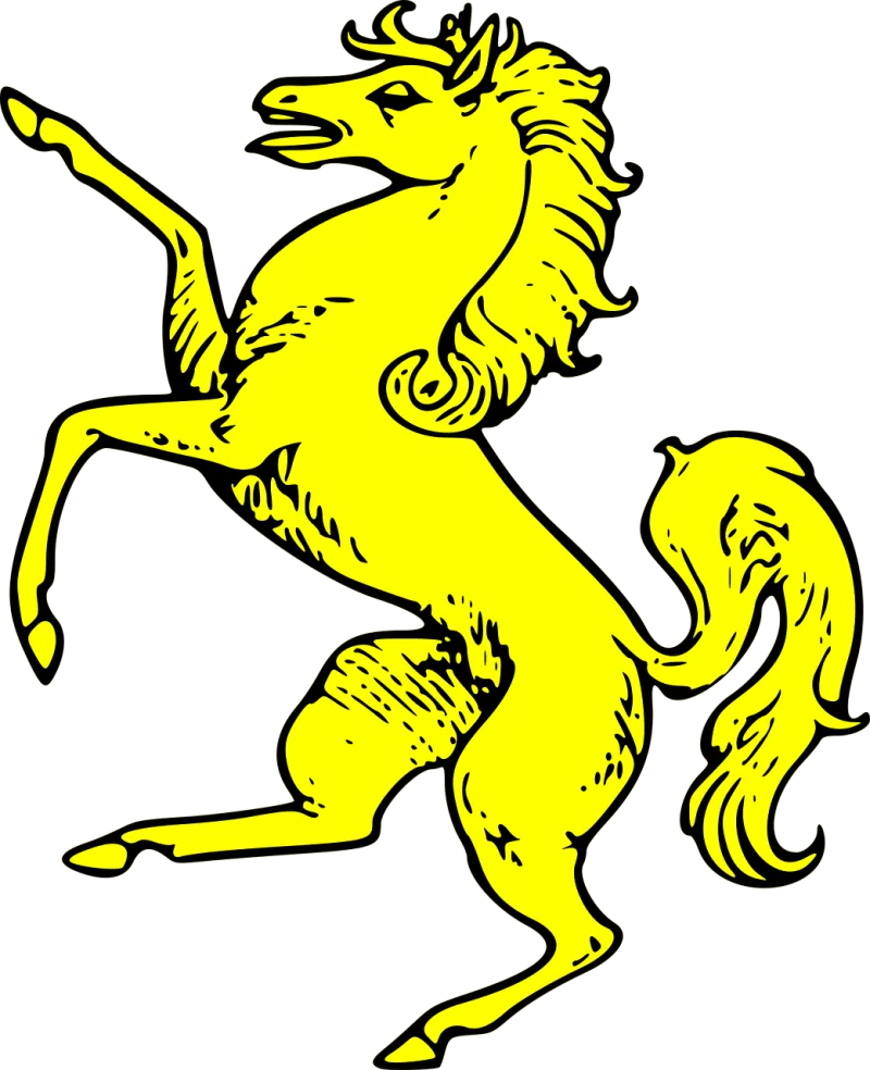 Shield Horse Gold Stickdatei – Tiere