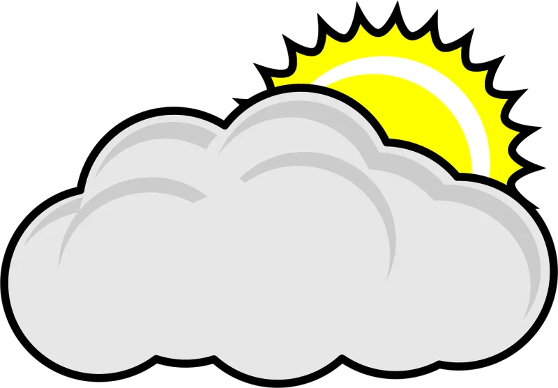 Cloudy Sun Nature Stickdatei – Natur