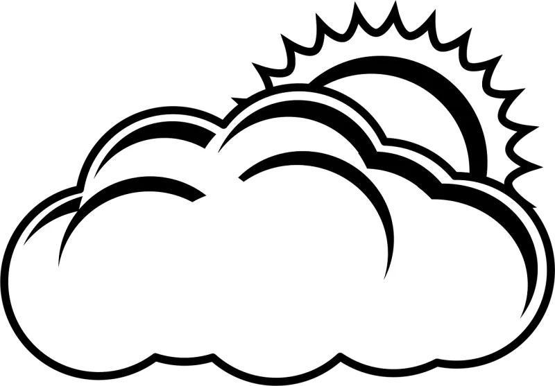 Cloud Sun Overcast Stickdatei – Natur