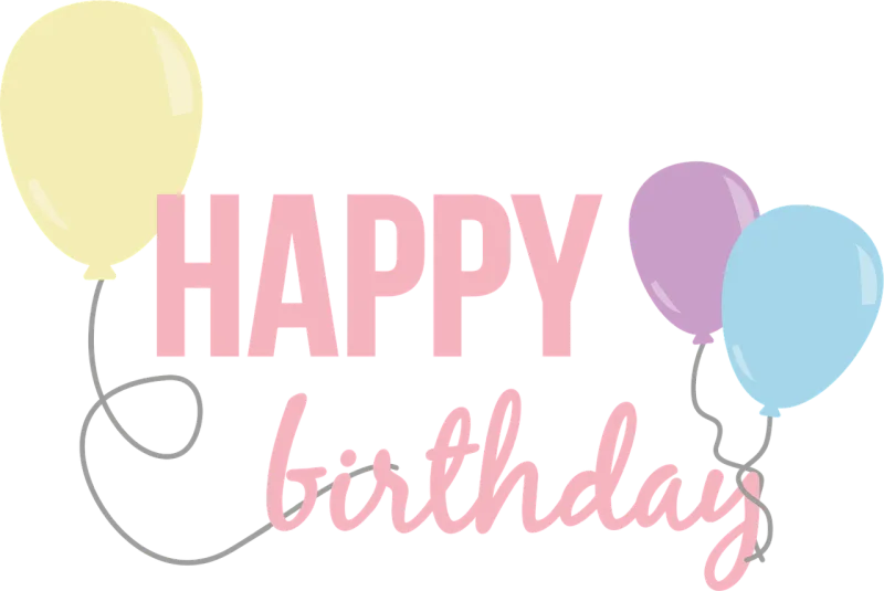 Happy birthday Birthday balloons Balloons Stickdatei – Kinder
