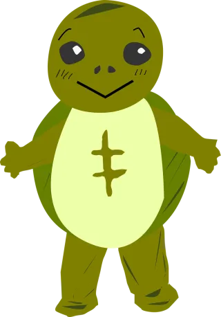 Turtle Character Wildlife Stickdatei
