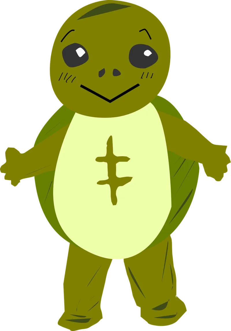 Turtle Character Wildlife Stickdatei – Tiere