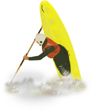 Kayak Wild water Canoe acrobatics Stickdatei