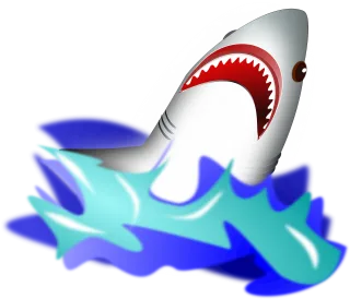 Shark Attack Wave Stickdatei