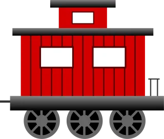Caboose Train Transportation Stickdatei