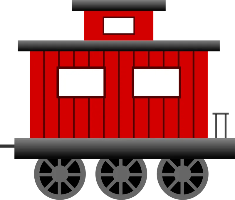 Caboose Train Transportation Stickdatei – Kinder