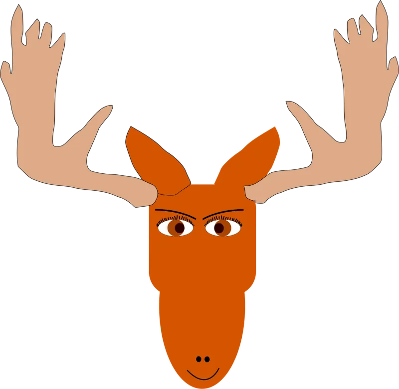 Moose Head Antlers Stickdatei – Tiere