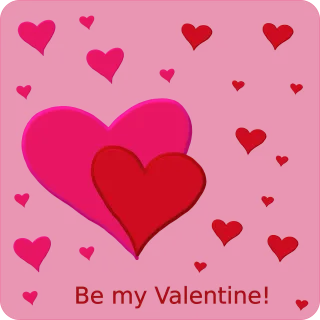 Red Hearts Valentines Stickdatei