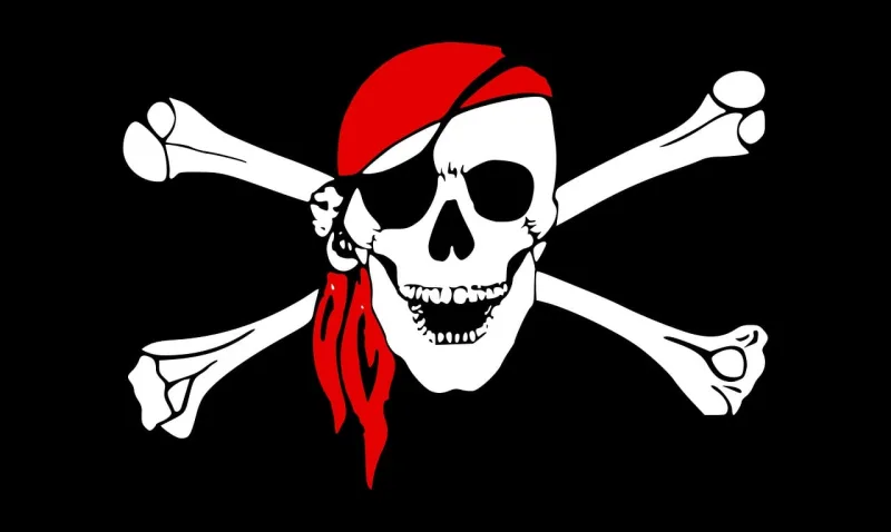 Pirate Skull Crossed bones Stickdatei – Kinder