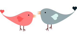 Birds Lovebirds Love Stickdatei