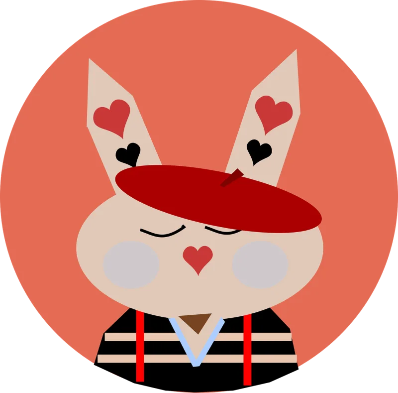 Bunny Rabbit Hearts Stickdatei – Herzen & Liebe