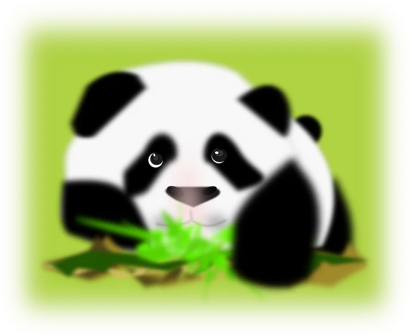 Panda Bear Back Stickdatei – Tiere