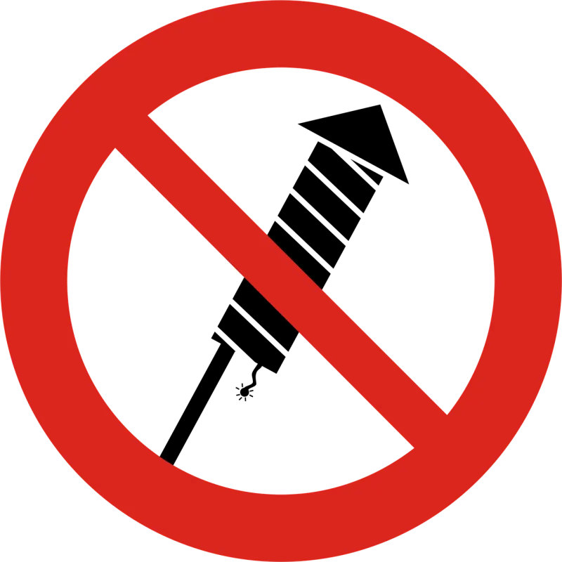 Sign Rocket Prohibition Stickdatei – Kinder