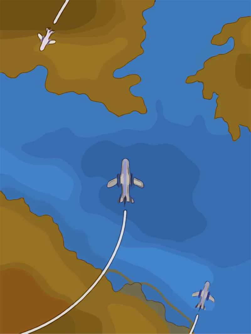 Planes Sea Dry land Stickdatei – Fahrzeuge