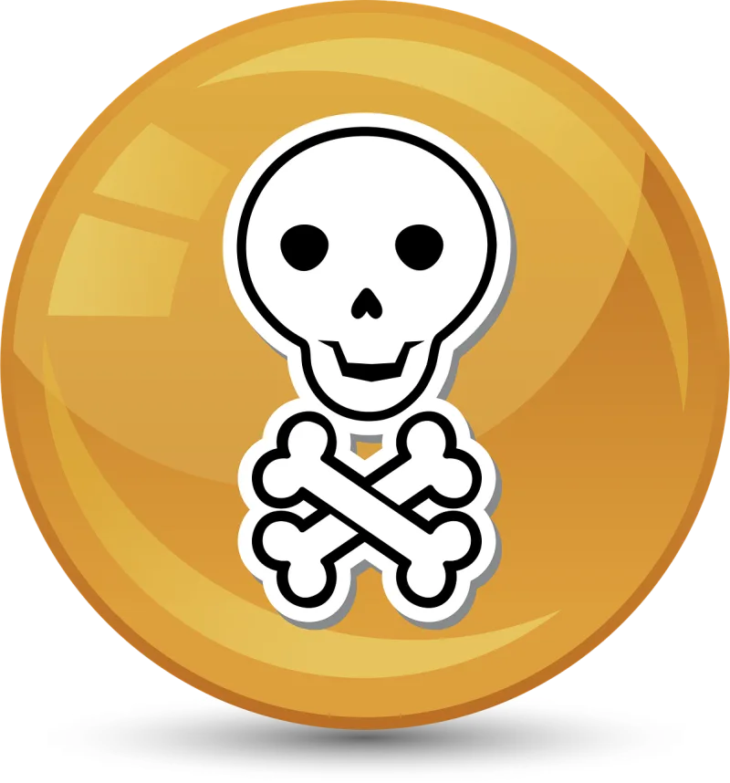 Skull and crossbones Halloween Symbol Stickdatei – Kinder