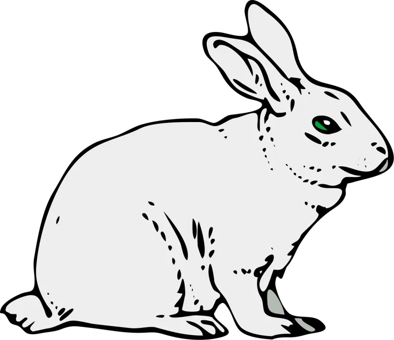 Rabbit Animal Mammal Stickdatei – Tiere