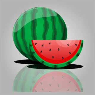 Watermelon Fruit Food Stickdatei