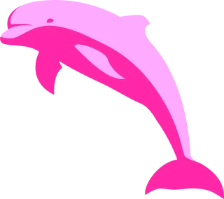 Dolphin Mammal Pink Stickdatei