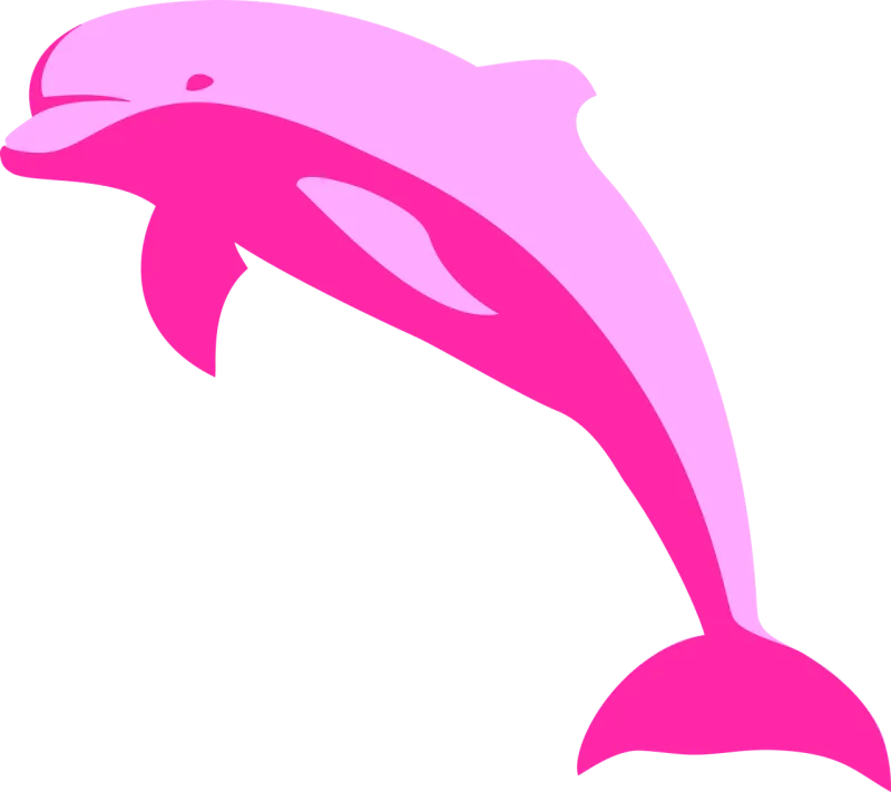 Dolphin Mammal Pink Stickdatei – Tiere