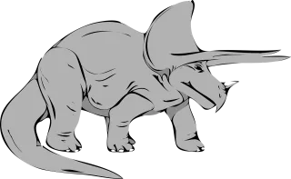 Dinosaur Triceratops Extinct Stickdatei