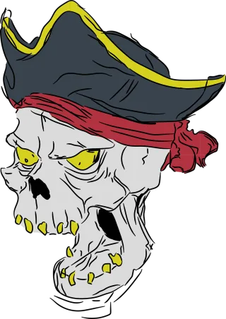 Pirate Skull Skeleton Stickdatei