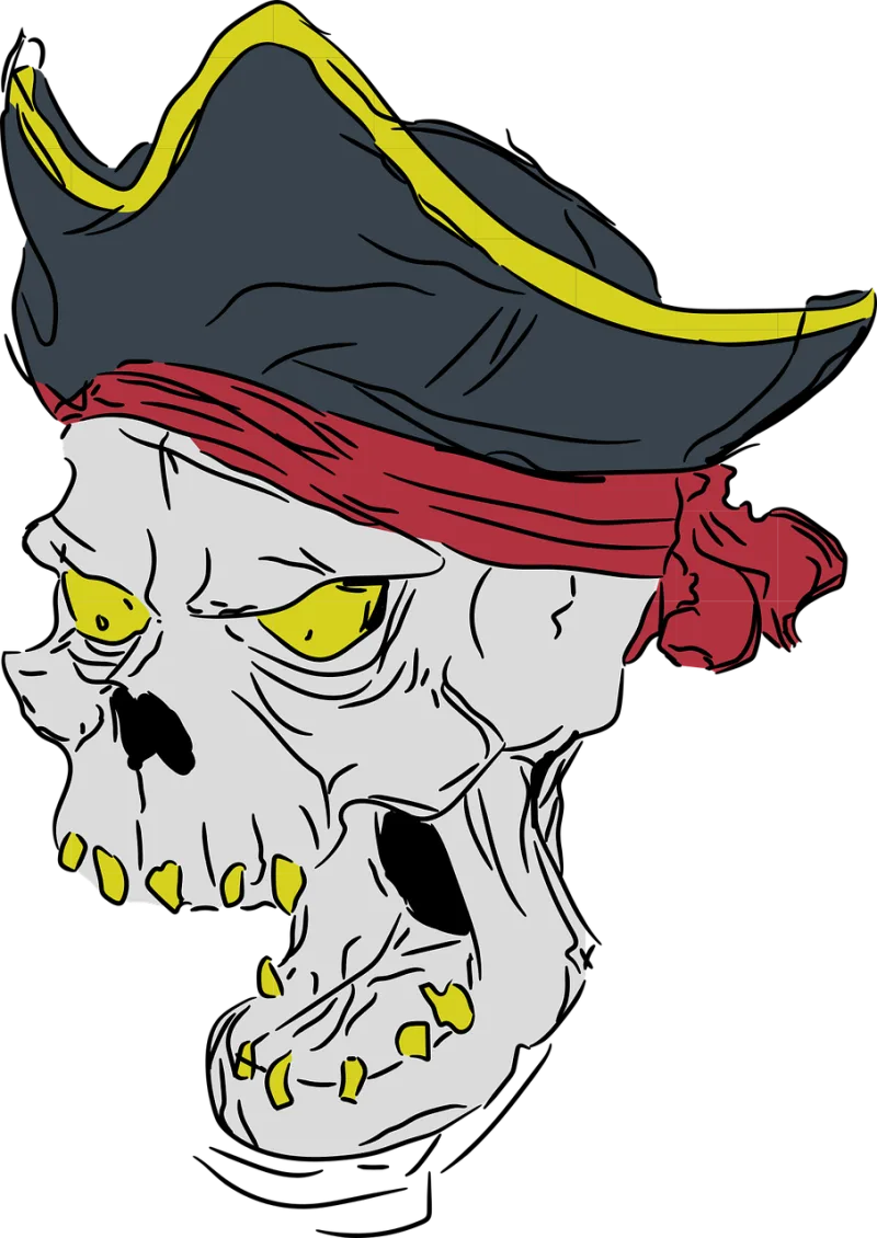 Pirate Skull Skeleton Stickdatei – Kinder