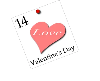 Valentines Calendar February Stickdatei
