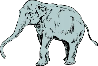 Elephant Animal Mammal Stickdatei – Tiere