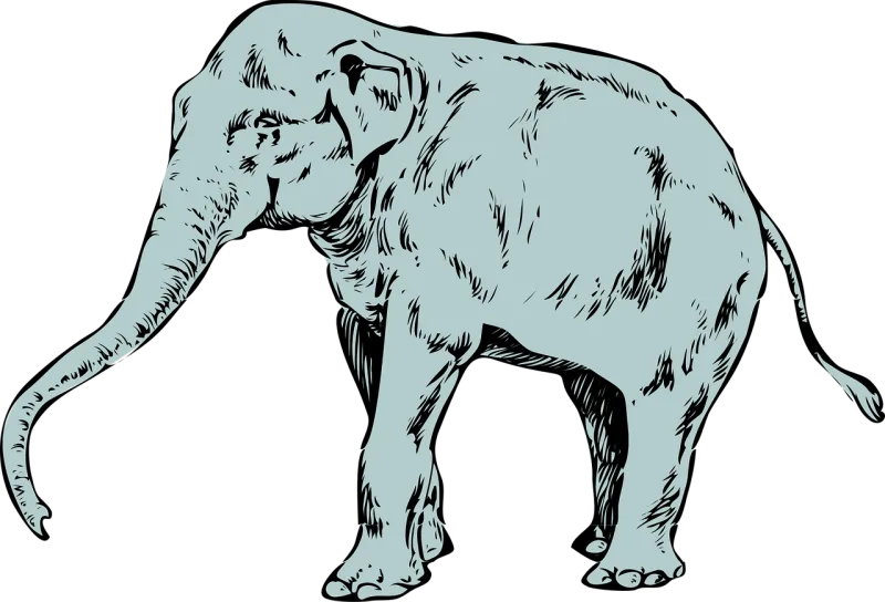 Elephant Animal Mammal Stickdatei – Tiere