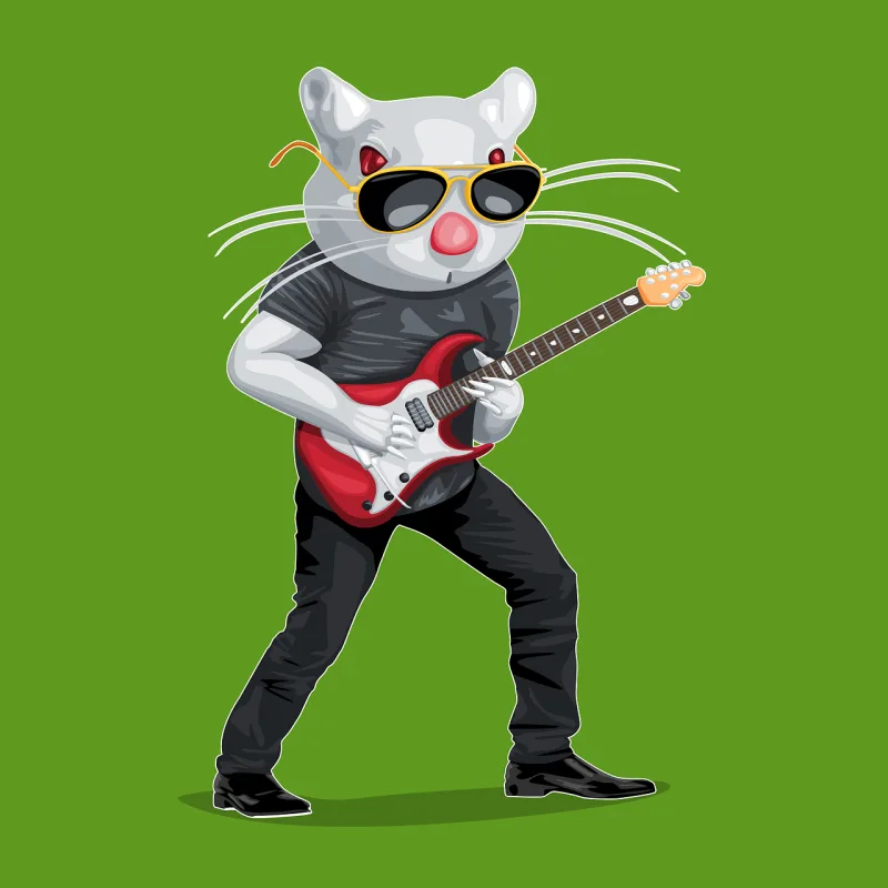 Rats Musicians Rock Stickdatei – Musik