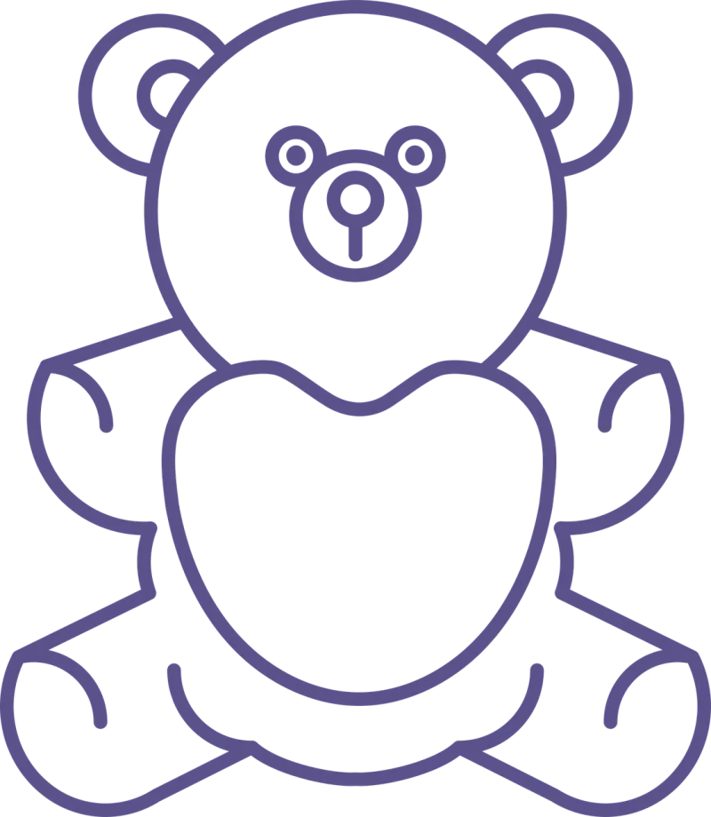 Teddy bear Animal Cute Stickdatei – Kinder