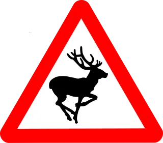 Deer Warning Signs Stickdatei